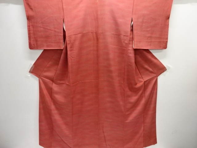 大田子染め　暈し一つ紋色無地着物